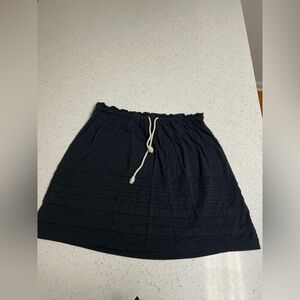 Caslon S Black Skirt Flowy Elastic Ruffle Hem Rope Tie Waist Tennis Sporty